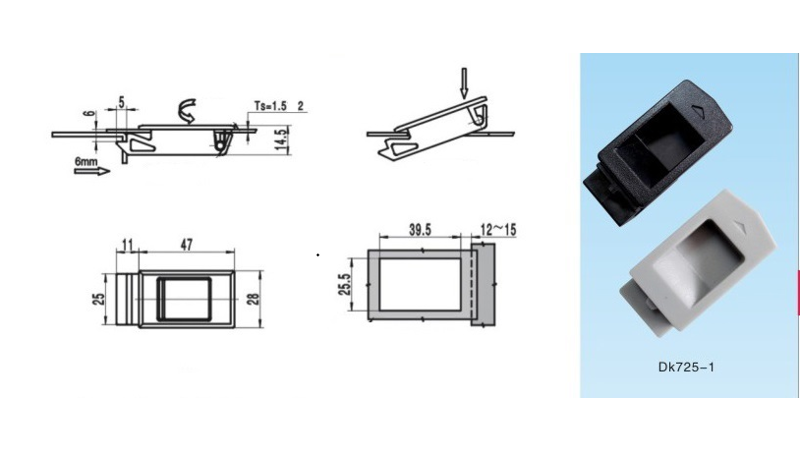 Кнопка-защёлка DK725-1