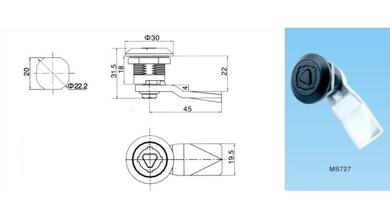 Замок почтовый MS-727