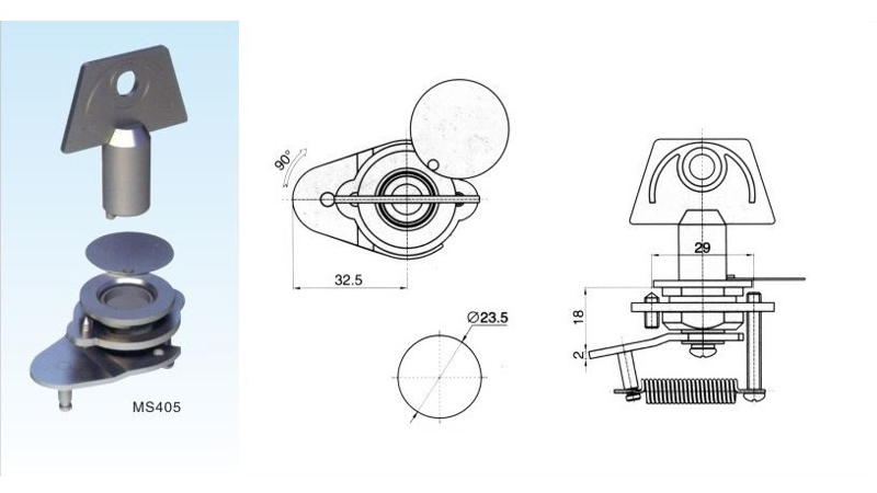 Замок-ручка  MS-405