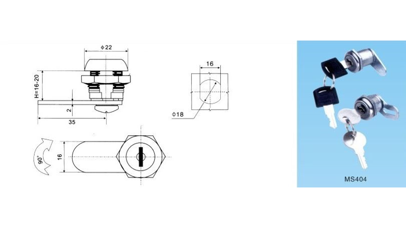 Замок почтовый MS-404