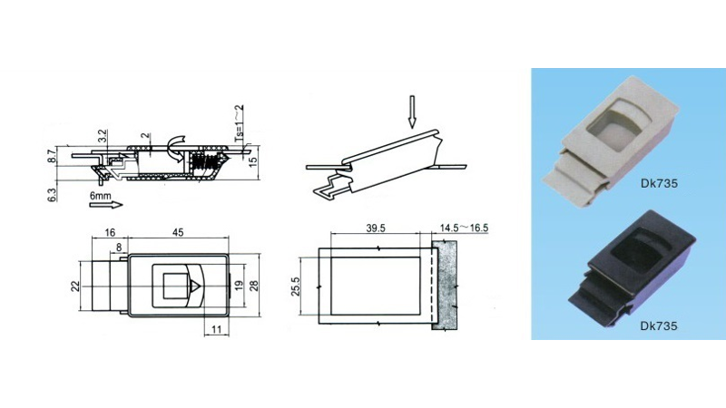 Кнопка-защёлка DK735